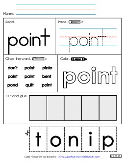 Worksheet 2: Point Sight Words Individual Worksheet