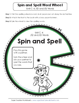 Spin and Spell (C-4) Spelling C Worksheet