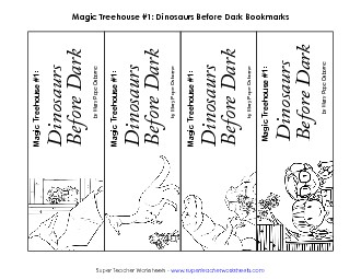 MTH: Dinosaurs Before Dark Bookmarks Books Worksheet