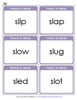 Flashcards  Phonics Blends Worksheet