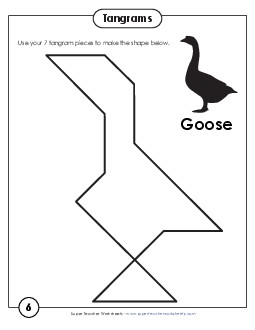 Tangram Puzzles #6-10 Tangrams Worksheet