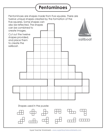 New Sailboat Pentomino Puzzle Worksheet New Sailboat Pentomino Puzzle Worksheet