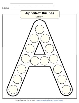 Letter A Dabber Free Alphabet Worksheet