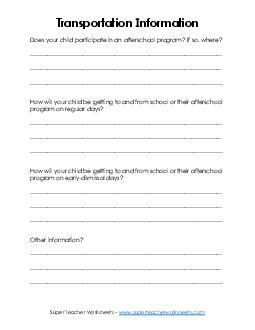 Transportation Information Teachingtools Worksheet