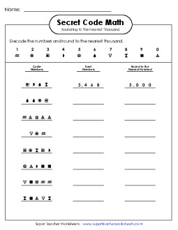 SCM: Rounding to the Nearest Thousand Worksheet