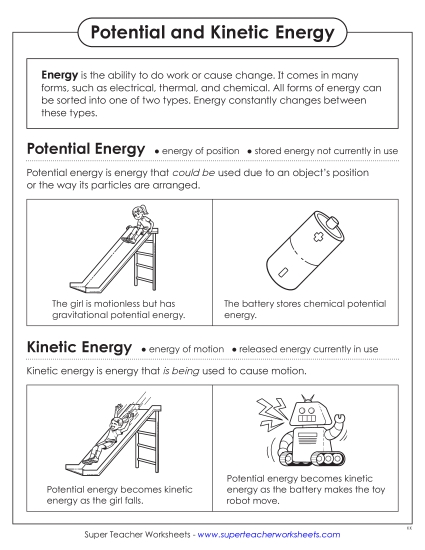 New Potential and Kinetic Energy Anchor Chart Worksheet New Potential and Kinetic Energy Anchor Chart Worksheet