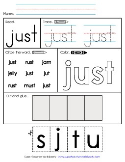 Worksheet 2: Just Sight Words Individual Worksheet