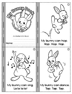 Easter: My Bunny Book Worksheet