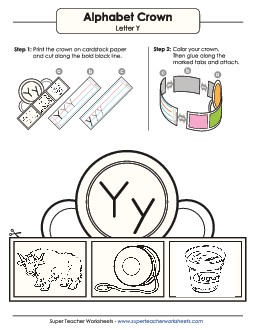 Crown: Letter Y Alphabet Worksheet