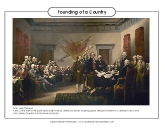 Founding of a Country: Q & A 4th Grade Social Studies Worksheet