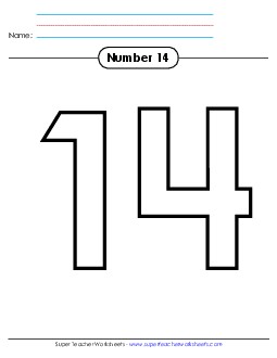 Outline - Number 14 Number Families Worksheet