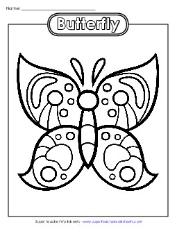 Butterfly Free Coloring Pages Worksheet