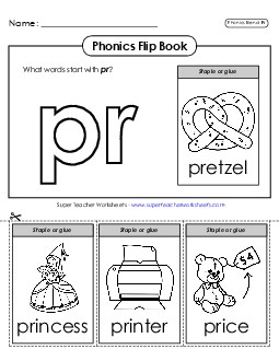 Phonics Flip Book (Pr-) Phonics Blends Worksheet