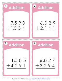 Addition: 4-Digit Worksheet