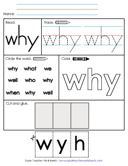 Worksheet 2: Why Sight Words Individual Worksheet