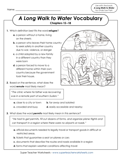 New Vocabulary Questions (Chapters 15–18) Worksheet New Vocabulary Questions (Chapters 15–18) Worksheet