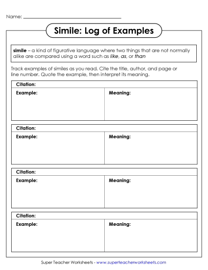 aSimile: Log of Examples