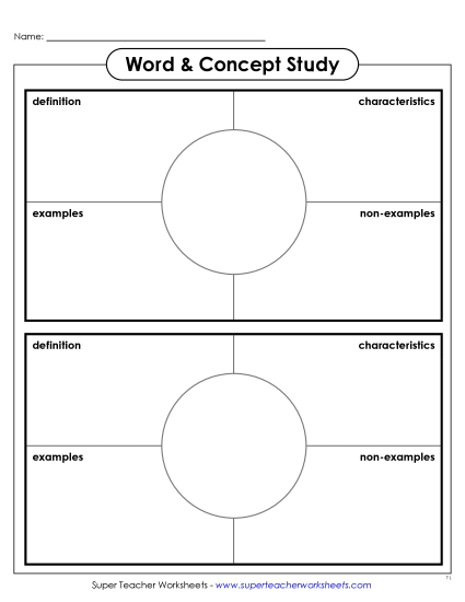 New Word & Concept Study Worksheet New Word & Concept Study Worksheet