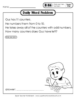 Daily Word Problems B-86 through B-90 Worksheet