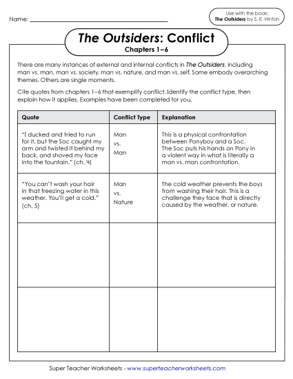 New Conflict Graphic Organizer (Chapters 1–6) Worksheet New Conflict Graphic Organizer (Chapters 1–6) Worksheet