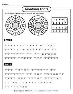 Cryptogram Puzzle States Individual Worksheet