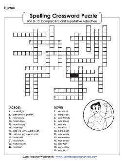 Crossword Puzzle (D-15) Spelling D Worksheet