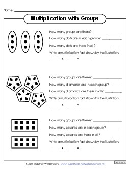 Introduction to Multiplication with Groups Worksheet