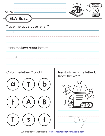 New Kindergarten ELA Buzz: Week 5<br>Worksheets 21 through 25 Worksheet New Kindergarten ELA Buzz: Week 5<br>Worksheets 21 through 25 Worksheet