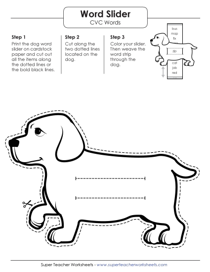 New CVC Word Slider Worksheet New CVC Word Slider Worksheet