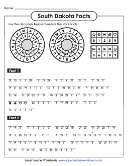 Cryptogram Puzzle States Individual Worksheet