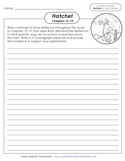 New Writing Prompt: Brian's Resilience Worksheet New Writing Prompt: Brian's Resilience Worksheet