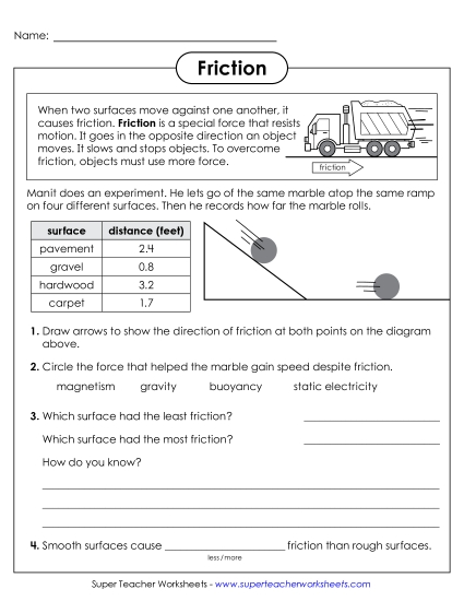 New Friction Questions Worksheet New Friction Questions Worksheet