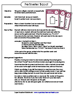 Game: Perimeter Scoot! Worksheet