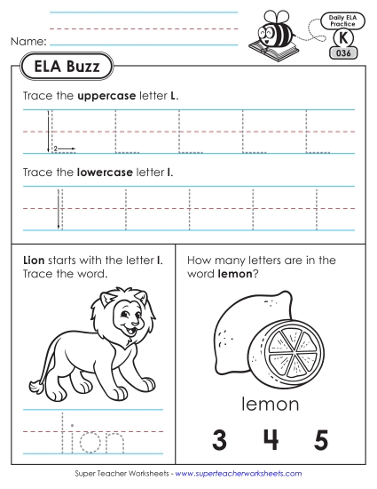 New Kindergarten ELA Buzz: Week 8<br>Worksheets 36 through 40 Worksheet New Kindergarten ELA Buzz: Week 8<br>Worksheets 36 through 40 Worksheet