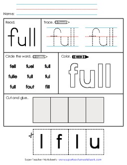 Worksheet 2: Full Free Sight Words Individual Worksheet