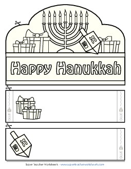 Hanukkah Crown Worksheet