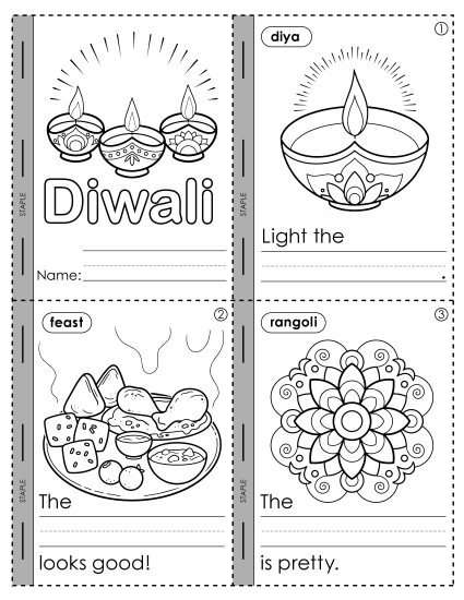New Diwali Mini Book Worksheet New Diwali Mini Book Worksheet