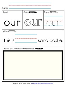 Worksheet 3: Our Free Sight Words Individual Worksheet