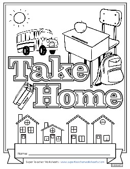 Take Home Subject Covers Worksheet