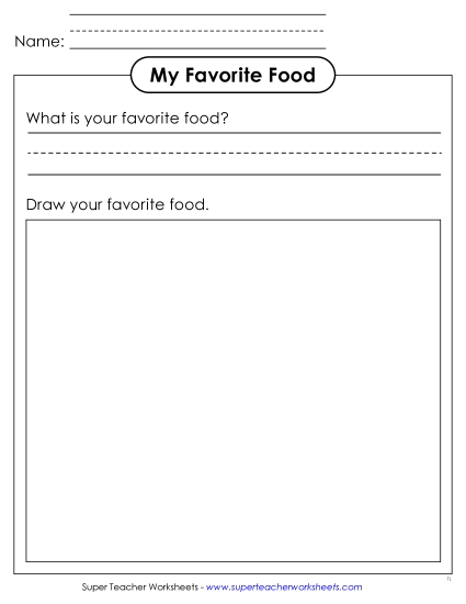 New My Favorite Food Worksheet New My Favorite Food Worksheet