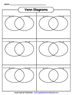 6 Blank Venn Diagrams Worksheet