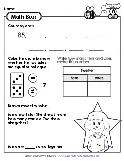 Math Buzz: Week 11 Worksheets 51 through 55 Daily Math Review Worksheet