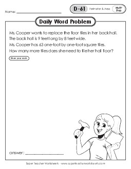 Daily Word Problems D-61 through D-65 Worksheet