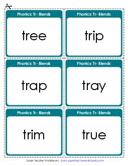 Flashcards Phonics Blends Worksheet