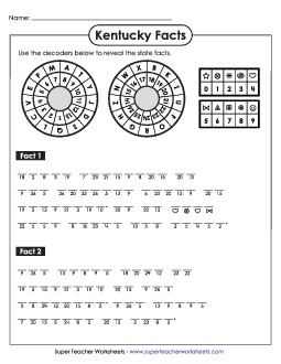 Cryptogram Puzzle Free States Individual Worksheet