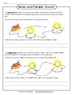 Series & Parallel Circuits 6th Grade Science Worksheet