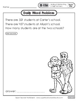 Daily Word Problems  B-116 through B-120 Worksheet