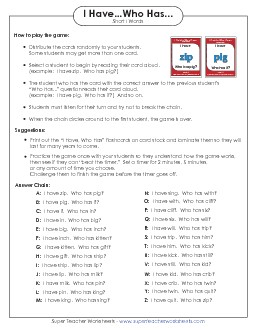 Short I Words Phonics Worksheet