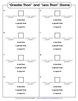 2-Digit Place Value Game Worksheet