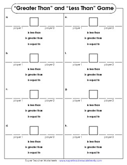 3-Digit Place Value Game Worksheet